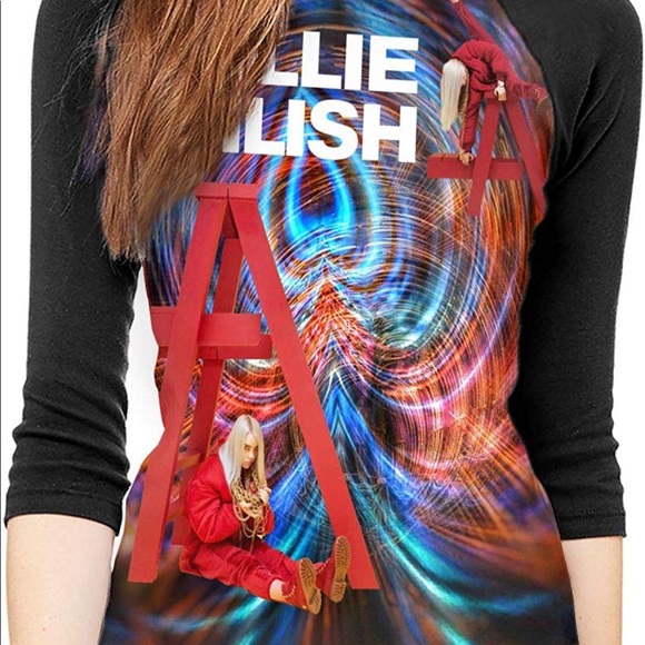 Billie Eilish Women’s 3/4 Long Sleeve T-Shirt - Picture 5 of 5
